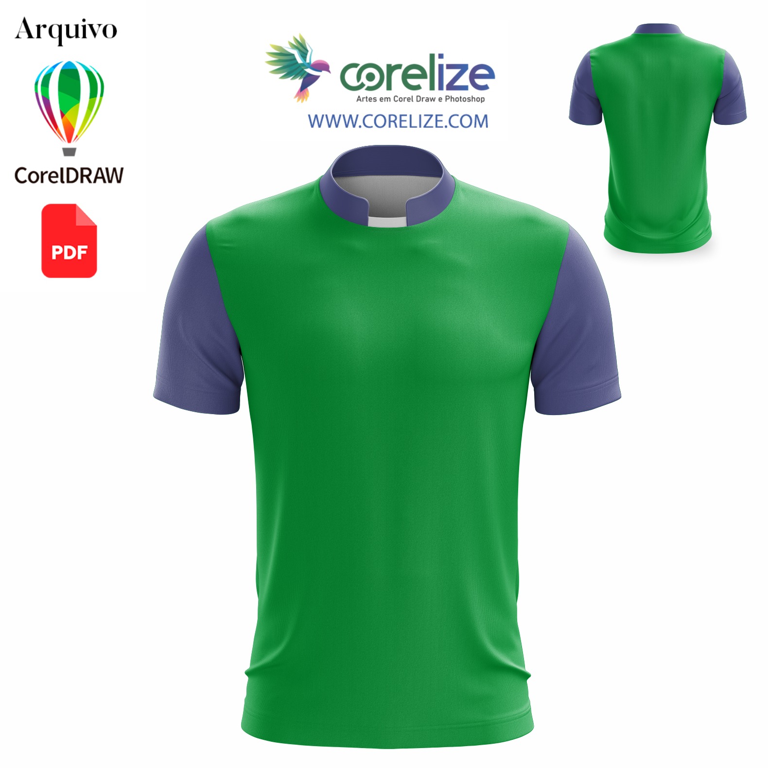 Arte: Mockup Gola Padre, manga curta