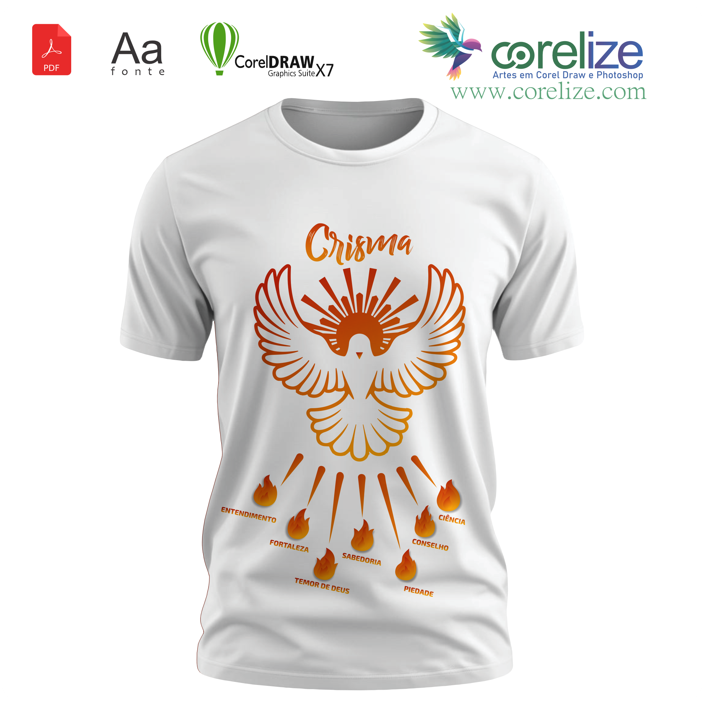 Arte: Arte 13 Crisma para sublimação de camiseta